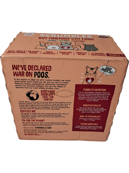 Scrumbles | Gut Friendly Cat Food | 8x85g Pouch