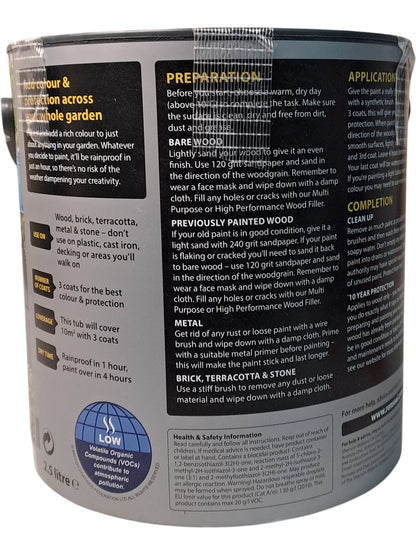 Ronseal | Garden Paint | Charcoal Grey | 2.5L