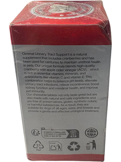 Oimmal Urinary Tract Support Cranberry 180 Chewable Tablets