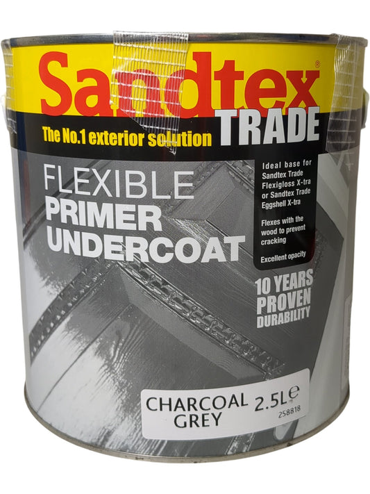 Sandtex | Flexible Primer Undercoat | Charcoal Grey | 2.5L