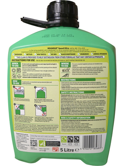Roundup | Speed Ultra Weedkiller | 5L