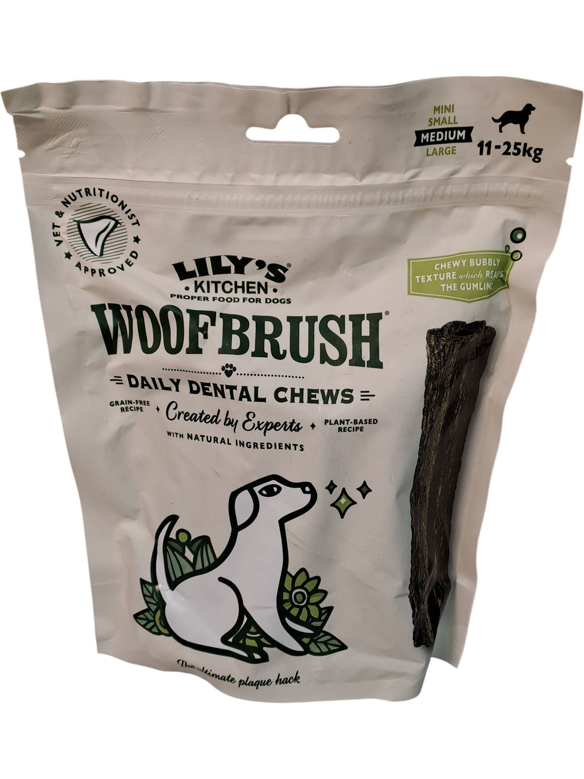 Lily's Kitchen | Woofbrush Daily Dental Chews | Medium 11-25kg | 196g