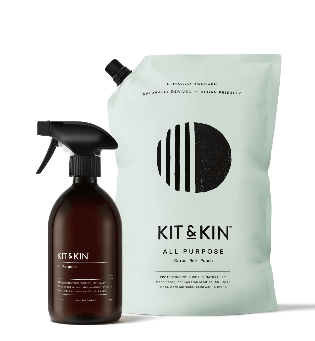 Kit & Kin| All Purpose Cleaner Refill Pouch| Citrus| 1L