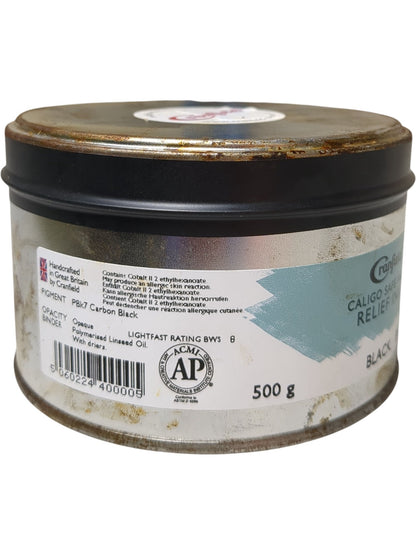 Cranfield | Caligo Safe Wash Relief Ink | Black BKCH1860 | 500g