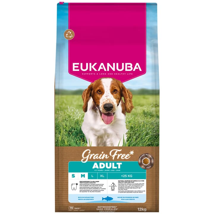 Eukanuba | Grain Free | S/M Adult | Fish | 12kg