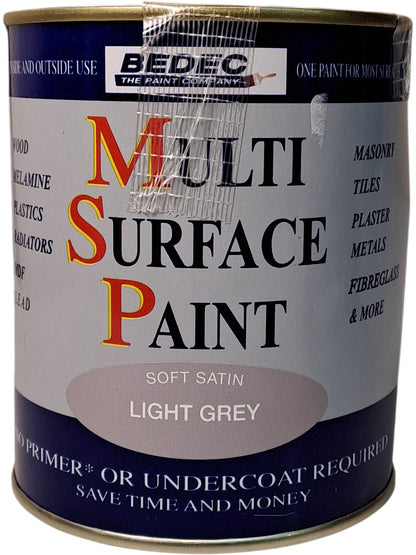 Bedec | Multi Surface Paint | Light Grey | 750ml
