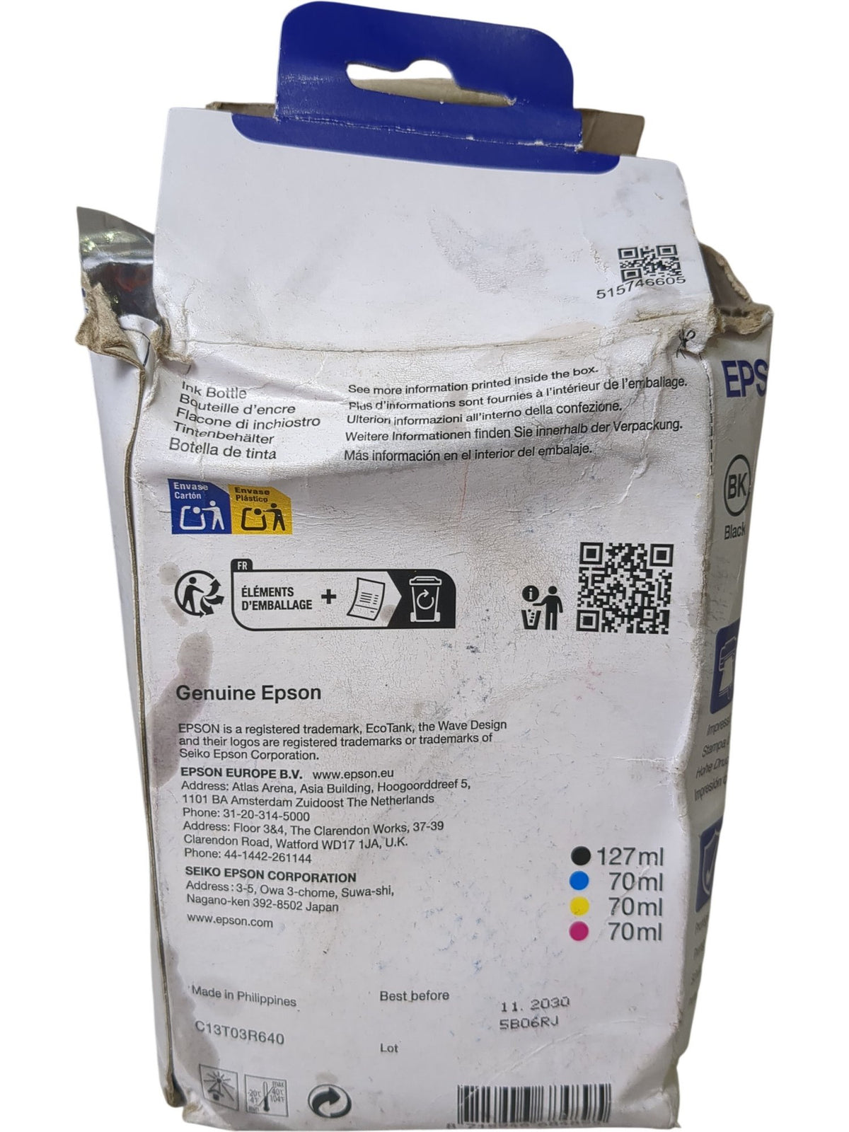 Epson | EcoTank Ink Bottle Multipack | 102 | 127ml + 70ml