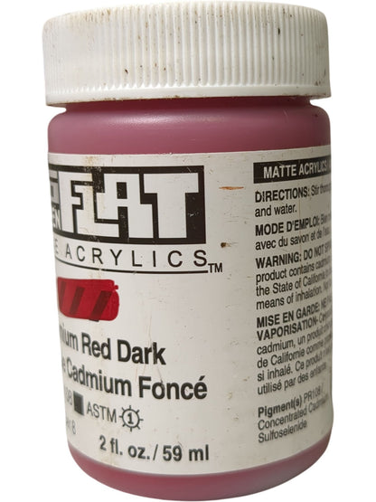 Golden | SoFlat Matte Acrylics | PR108 Cadmium Red Dark | 2 fl oz / 59 ml