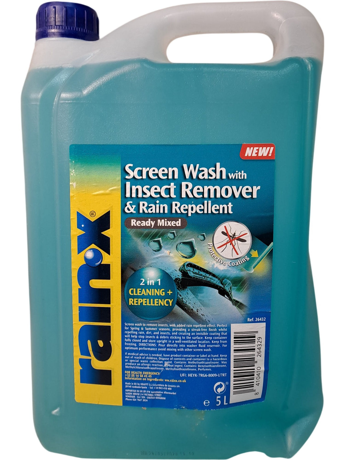Rain-X | Screen Wash with Insect Remover & Rain Repellent | 5L