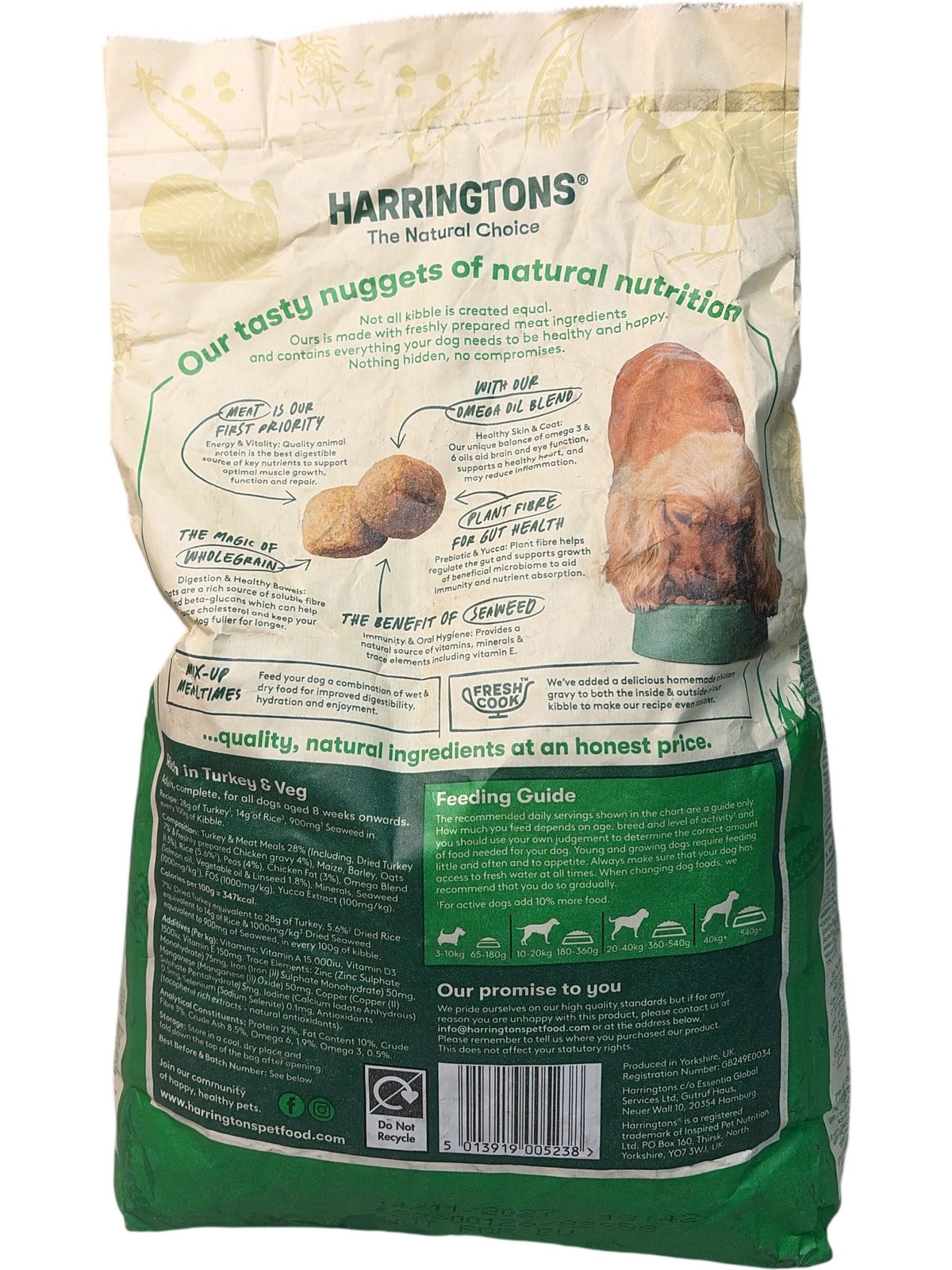 Harringtons | Adult Dog Food | Turkey & Veg | 1.7kg