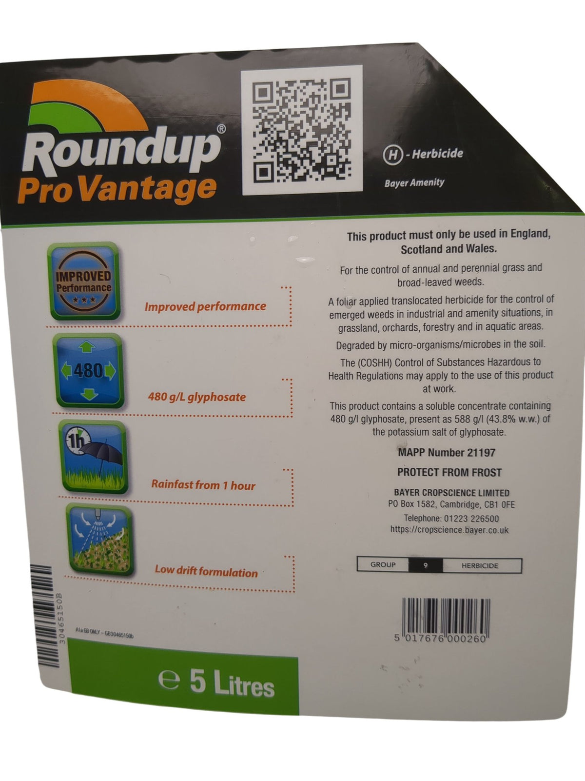 Roundup | Pro Vantage Herbicide | 5 Litres