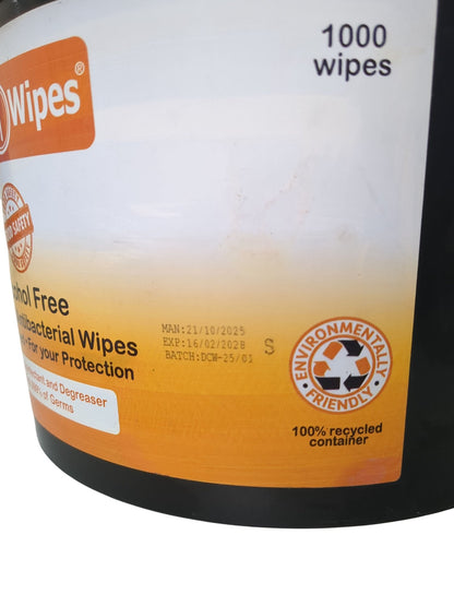 Cater Wipes | Alcohol Free Antibacterial Wipes | 1000 Wipes