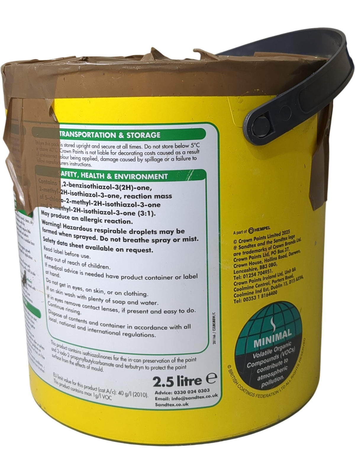 Sandtex | Microseal Smooth Masonry Paint | Magnolia | 2.5L
