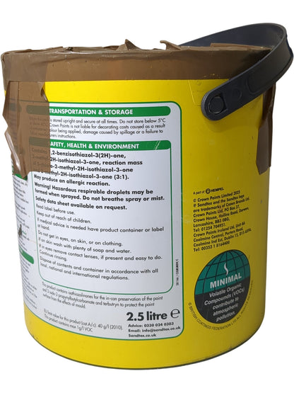 Sandtex | Microseal Smooth Masonry Paint | Magnolia | 2.5L