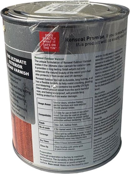 Ronseal Outdoor Varnish Satin 750ml