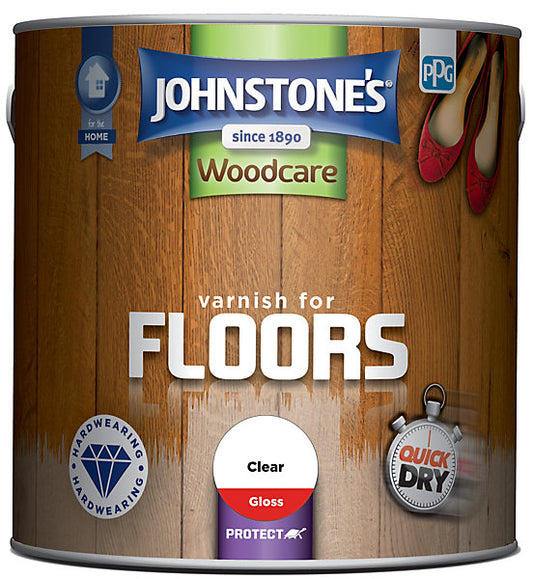 Johnstone's| Floor Varnish| Clear Gloss| 2.5L