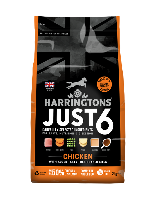 Harringtons Just 6 Grain Free Chicken Dog Food, 6kg