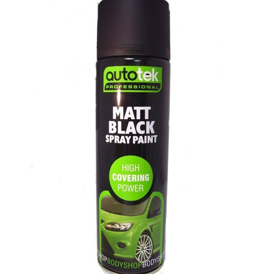 Autotek| Matt Black Spray Paint| 500ml