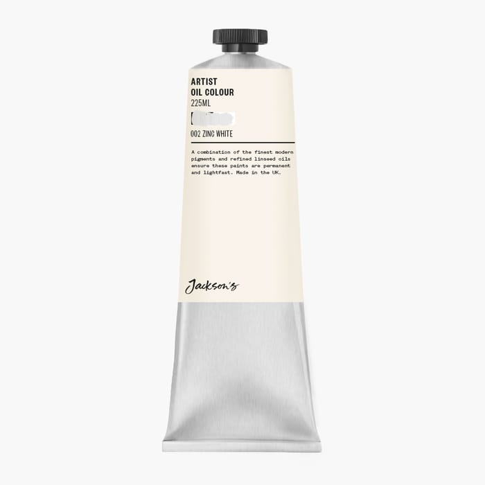 2 x 225ml|Jackson's| Proffesional Oil Colour-Zinc White-