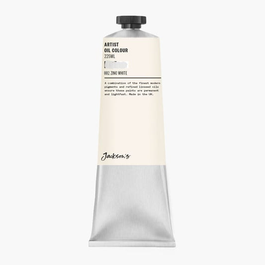 2 x 225ml|Jackson's| Proffesional Oil Colour-Zinc White-