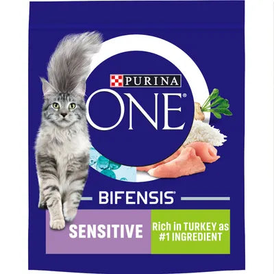 PURINA ONE Sensitive Adult Turkey & Rice Dry Cat Food 2.8kg