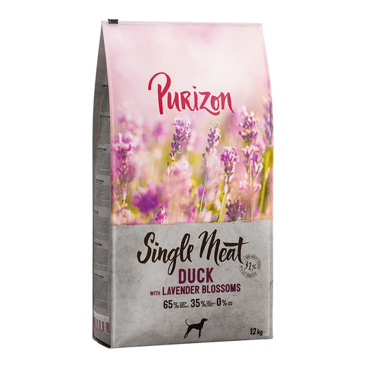 Purizon Single Meat Dry Dog Food Duck with Lavender Blossoms Complete 12kg