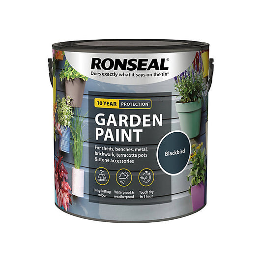 Ronseal| Garden Paint| Blackbird| 2.5L