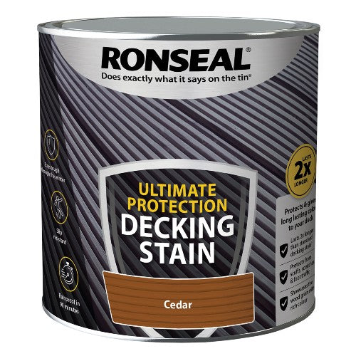 Ronseal| Ultimate Protectin Decking Stain| Cedar| 2.5L