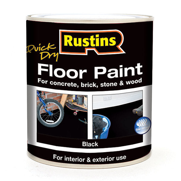 Rustins| Floor Paint | Black 1L