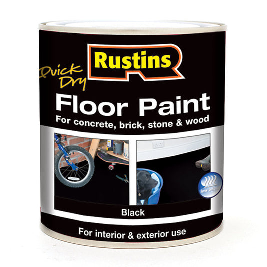 Rustins| Floor Paint | Black 1L