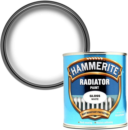 Hammerite| Radiator Paint| Gloss White| 0.5L