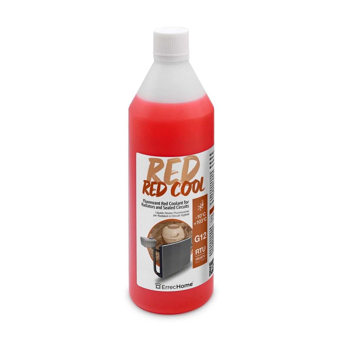 Errechome| G12 Red Cool Coolant| For Radiators|1L