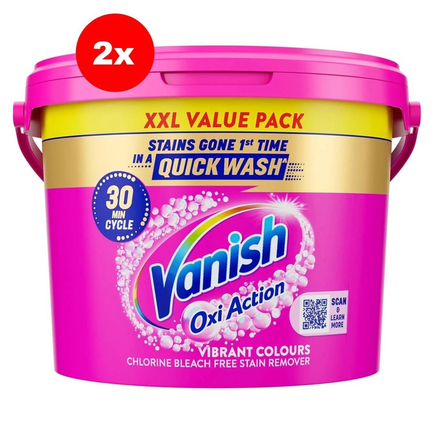 2 x 2.4kg| Vanish| Oxi Action Vibrant Colours