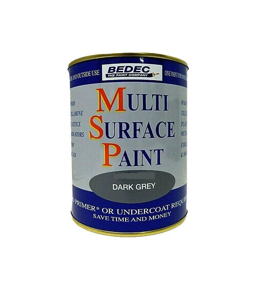 Bedec| Multi Surface Paint-Satin Dark Grey-750ml