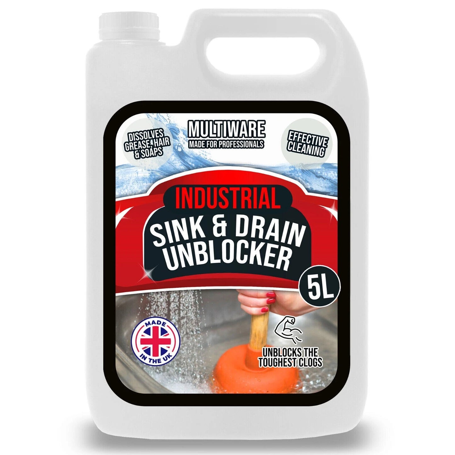 2 x 5L|Multiware| Industrial Sink & Drain Unblocker