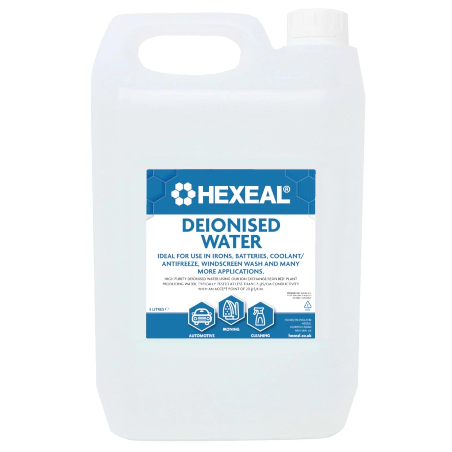 Hexeal Deionised Water | 5L