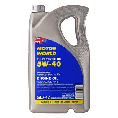 Motor World Fully Synthetic 5W-40 Engine Oil - 5L