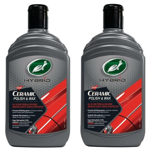 2 x 500ml| Turtlewax| Ceramic Polish & Wax