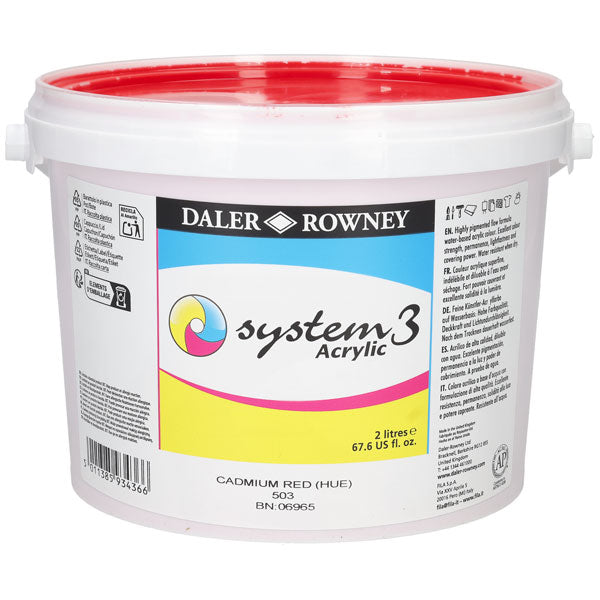 Daler Rowney| System 3 Acrylic| Cadmium Red (Hue)| 2L