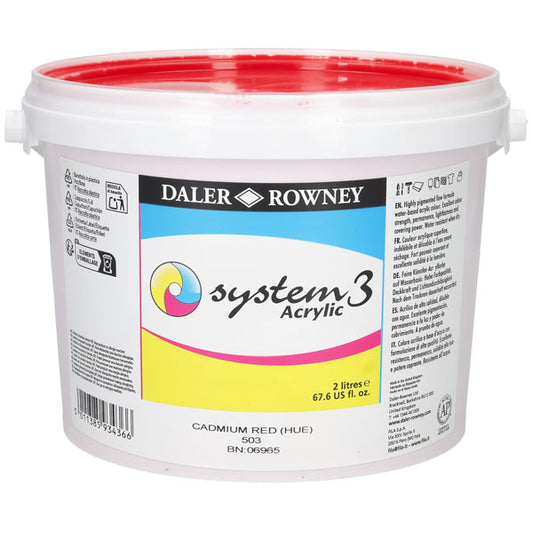 Daler Rowney| System 3 Acrylic| Cadmium Red (Hue)| 2L