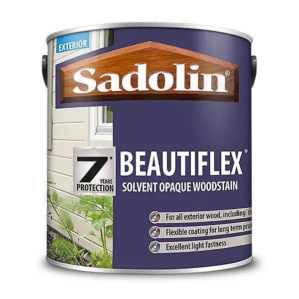 Sadolin| Beautiflex Opaque Woodstain| White|2.5L