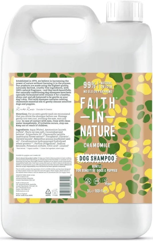 Faith in Nature| Dog Shampoo- Chamomile- Sensitive Dogs/Puppies- 5L