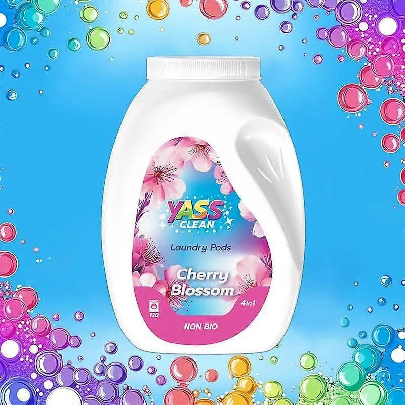 Yass Clean| Non Bio Laundry Pods- Cherry Blossom- 120 Washes