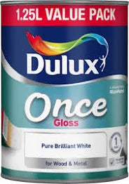 Dulux| Once Gloss- Pure Brilliant White- 1.25L