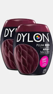 2 x 350g| Dylon| All in 1 Fabric Dye- Plum Red