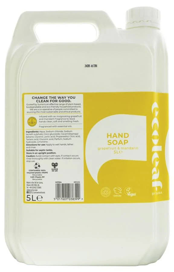 Ecoleaf Grapefruit & Manderin Hand Soap | 5L