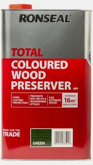 Ronseal| Trade Coloured Wood Preserver-Green-5L