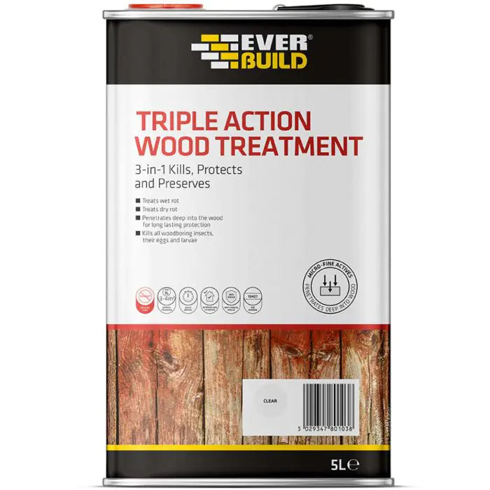 Ever Build| Triple Action Wood Treatment| Clear| 5L